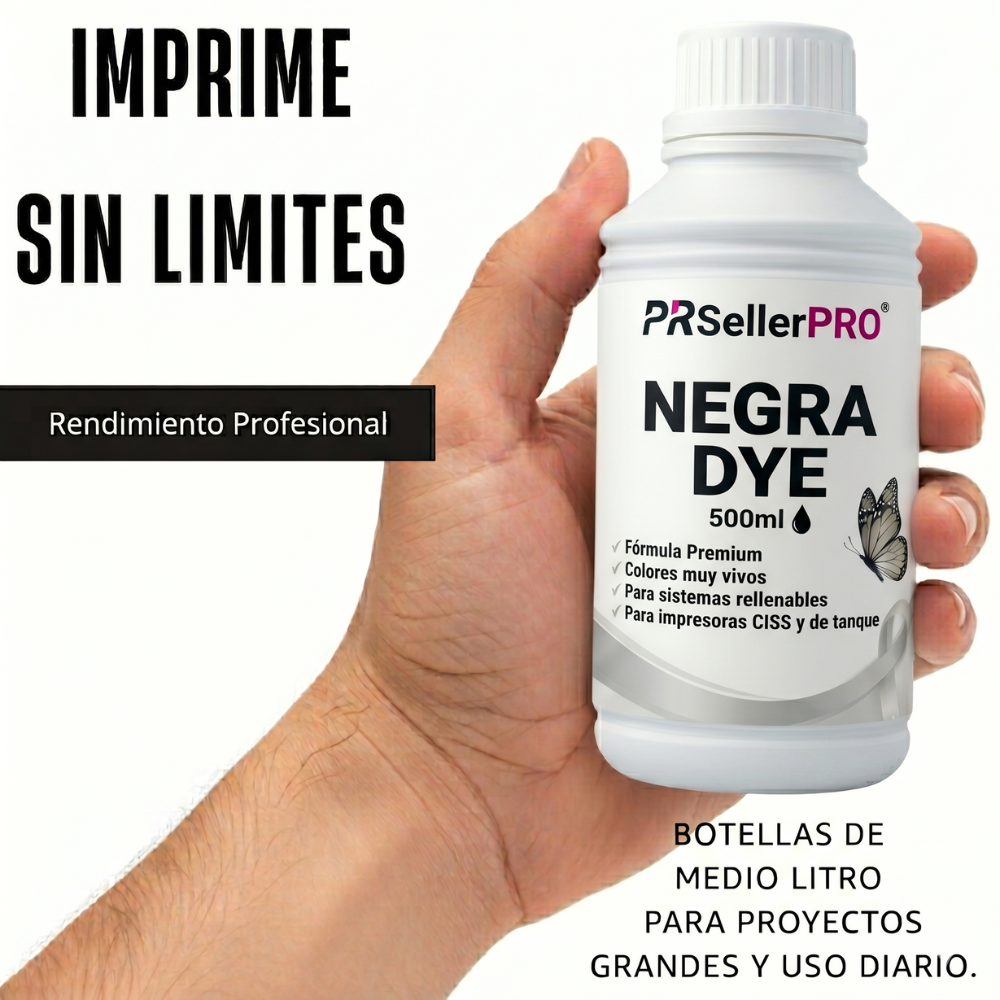 Tinta Para HP 500ml Negra GT53 GT52