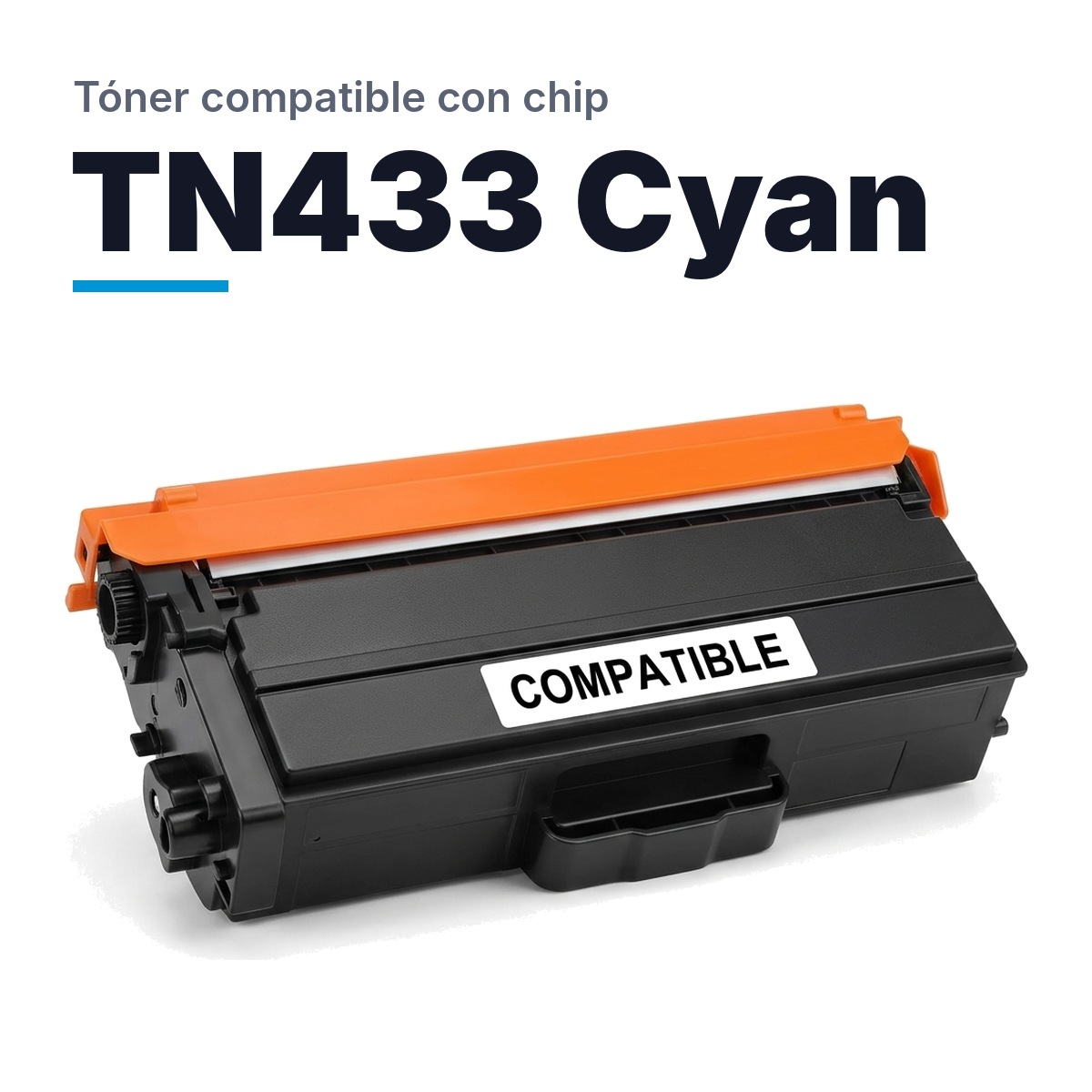 Toner Para Brother TN 433 Cyan con Chip